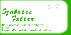 szabolcs faller business card